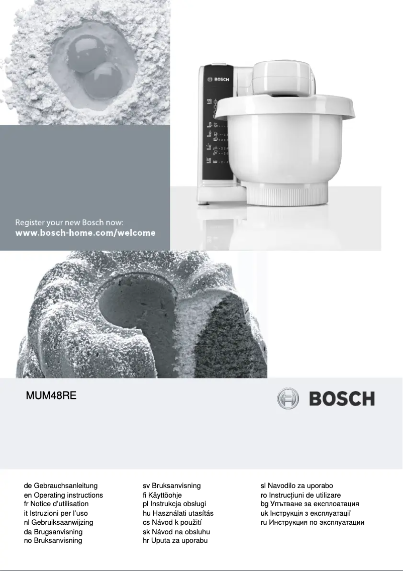 Page n°1 - Manuel utilisateur Bosch MUM48RE