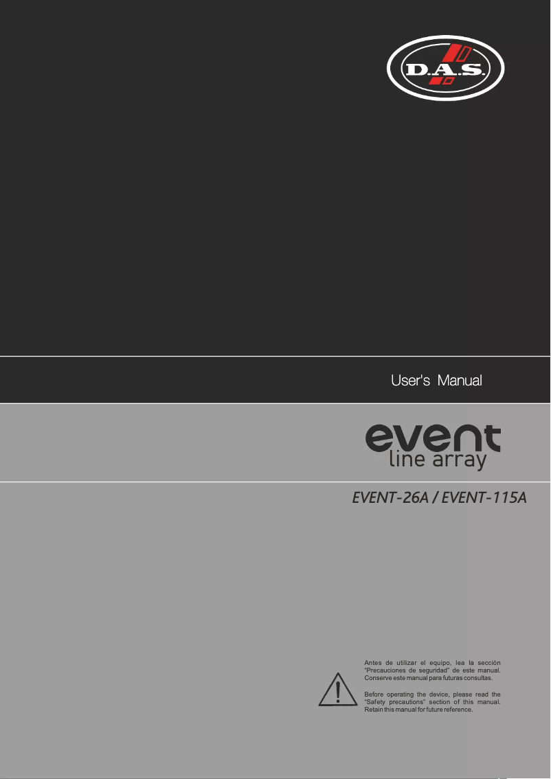 Página 1 del manual Manual de usuario DAS Audio Event-115A