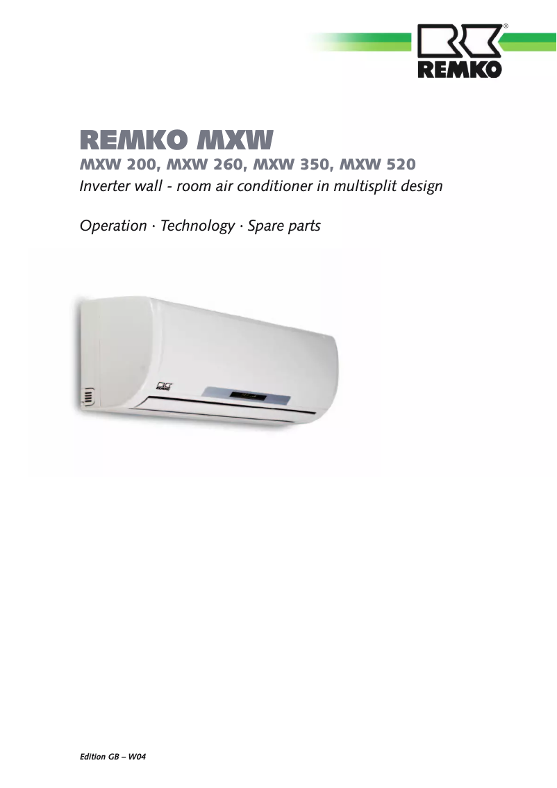 Page 1 de la notice Manuel utilisateur Remko MXW 520