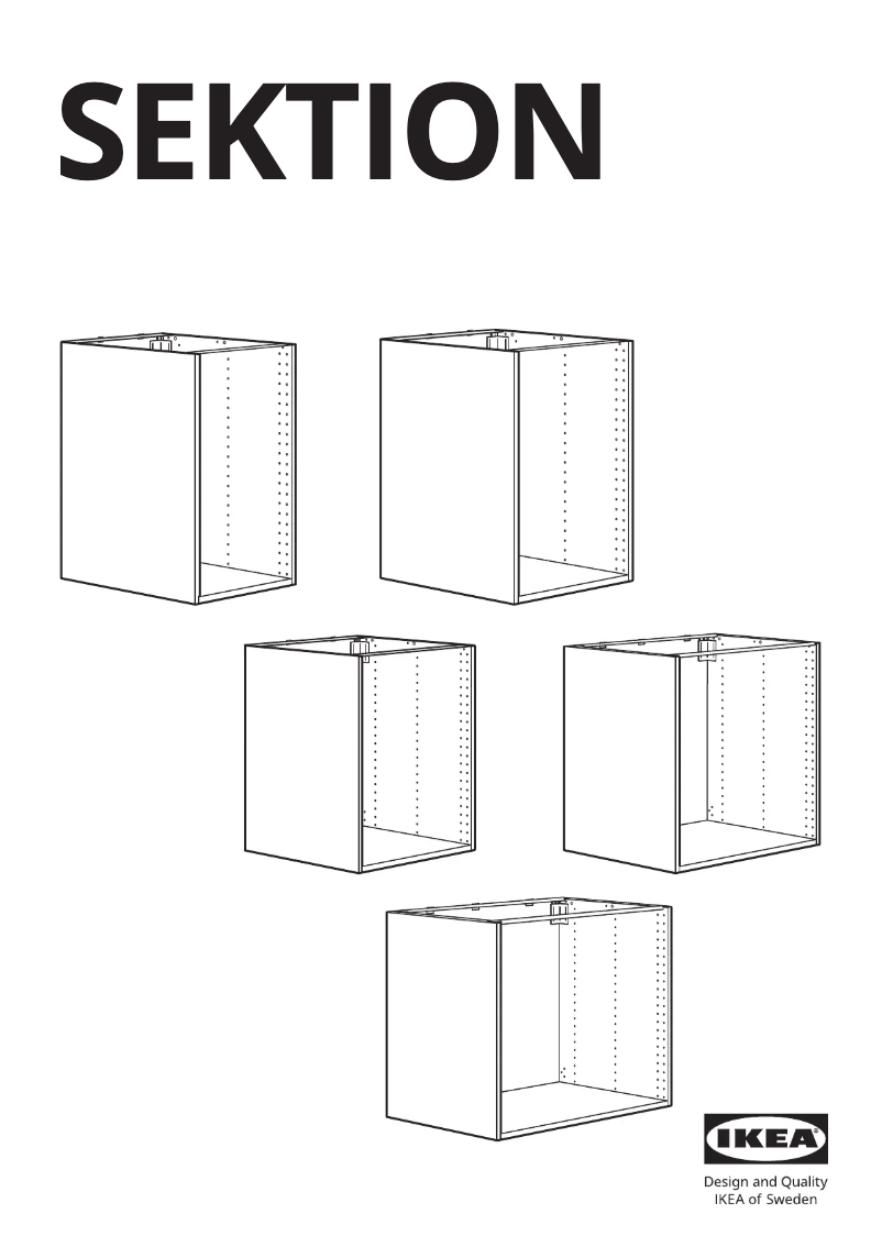 Página 1 del manual Manual de usuario Ikea SEKTION 202.653.96