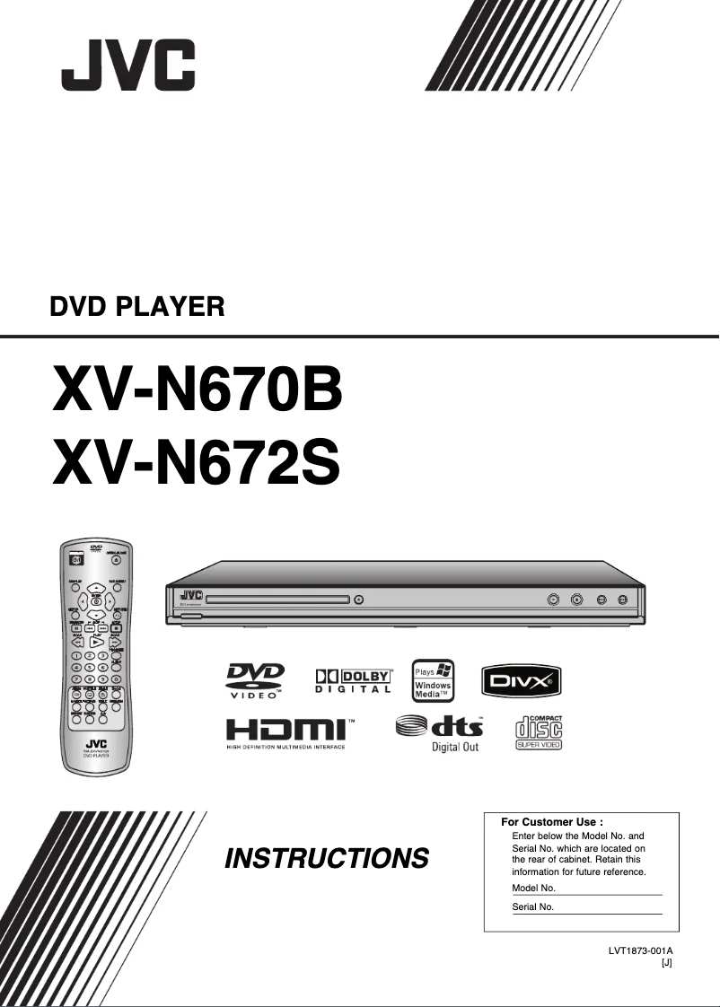 Page n°1 - Manuel utilisateur JVC XV-N670B