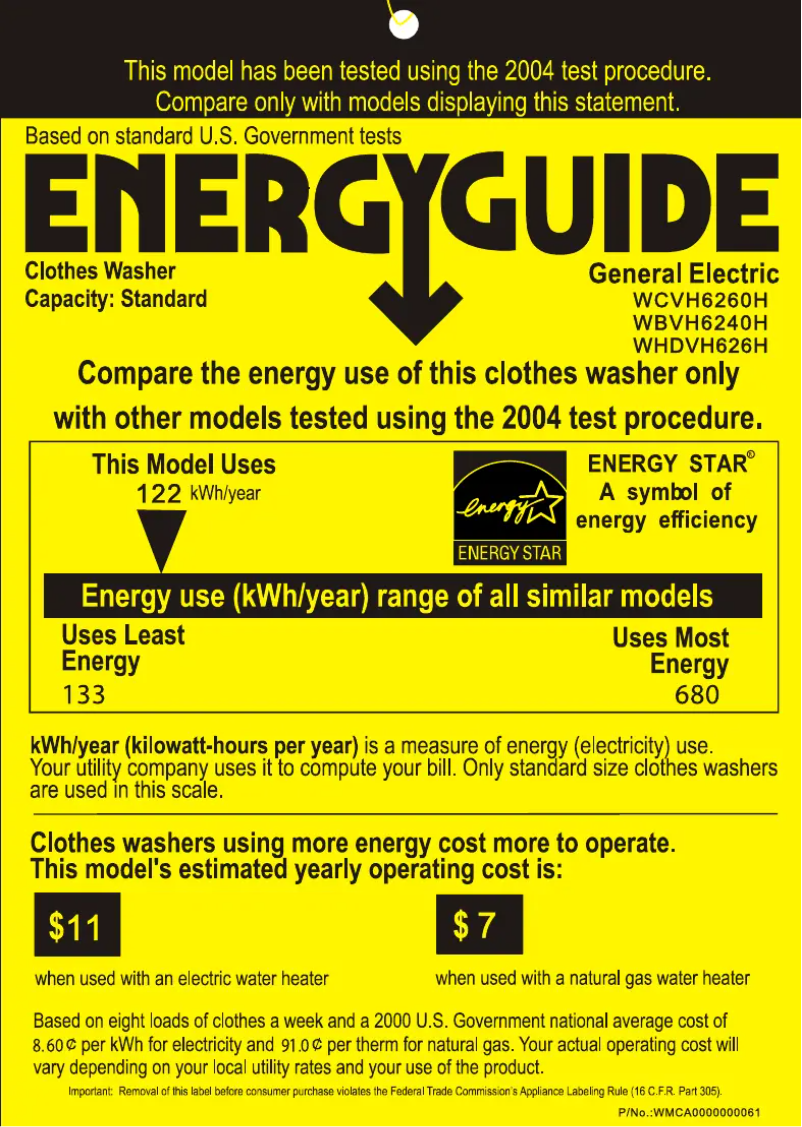 Imagen de la primera página del manual del dispositivo WCVH6260HWW