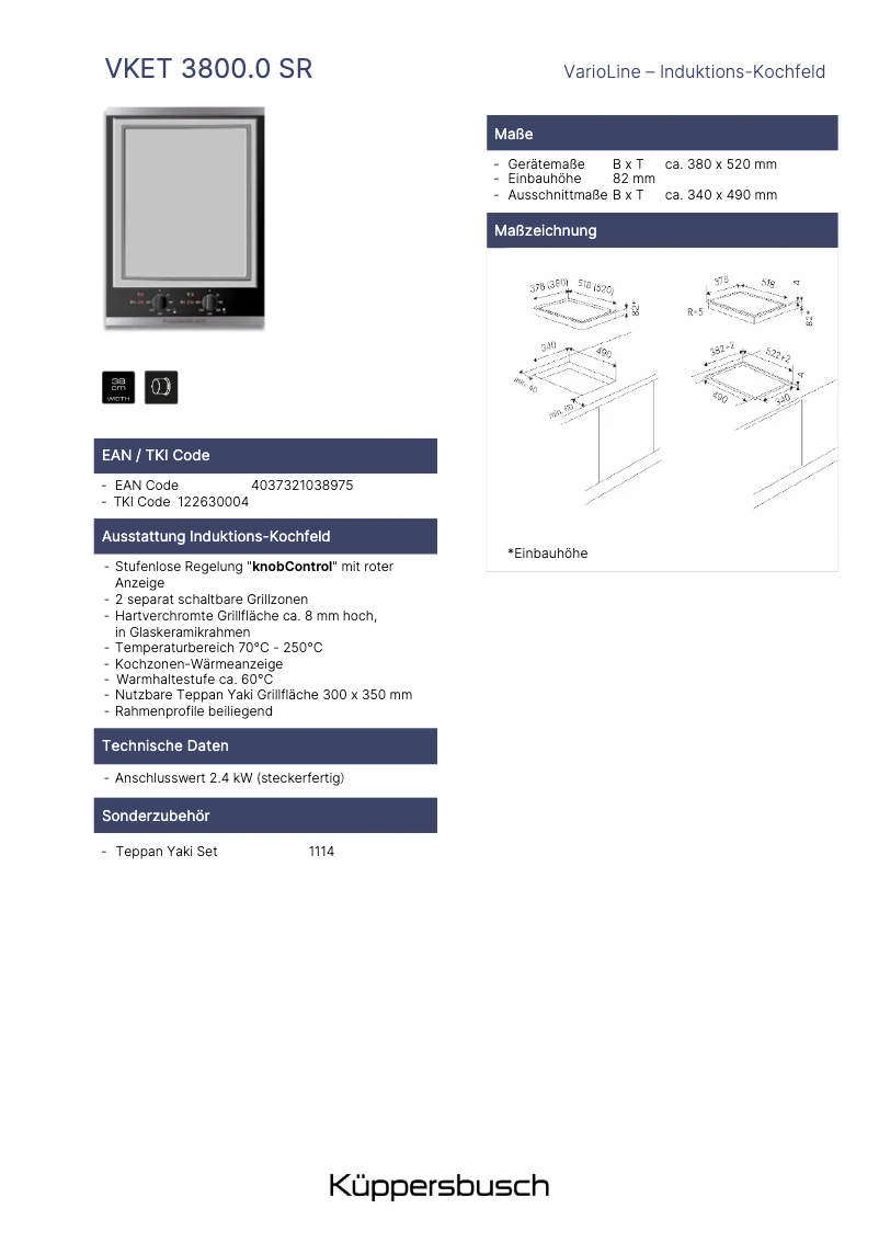 Imagen de la primera página del manual del dispositivo VKET3800.0