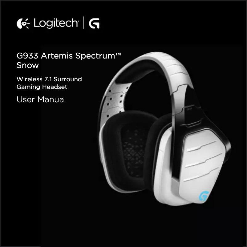 Page 1 de la notice Manuel utilisateur Logitech G933 Artemis Spectrum Wireless