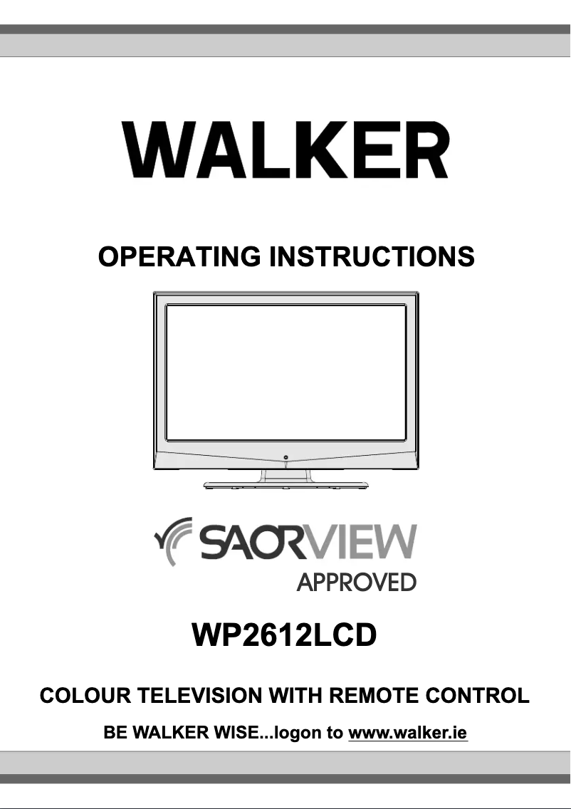 Página 1 del manual Manual de usuario Walker WP2612LCD