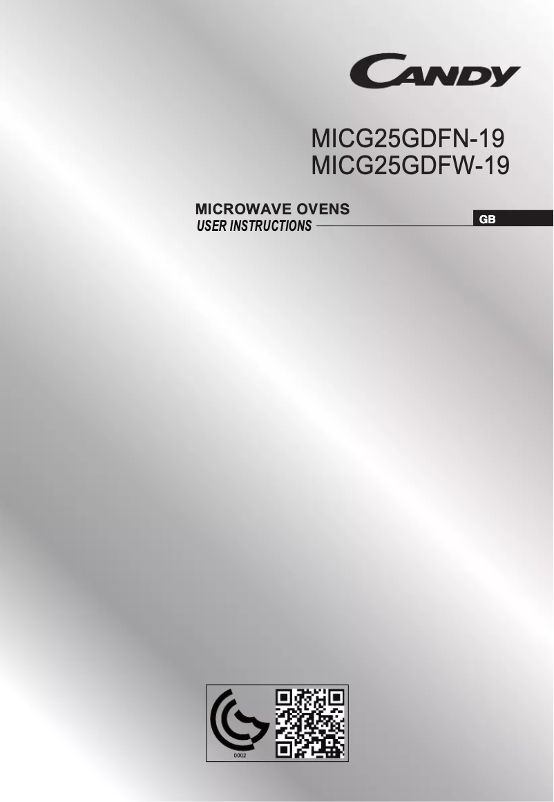 Page 1 de la notice Manuel utilisateur Candy MICG 25GD FN-19