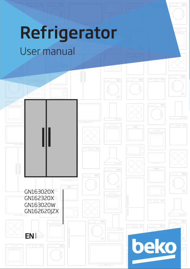 Page 1 de la notice Manuel utilisateur Beko GN163020W