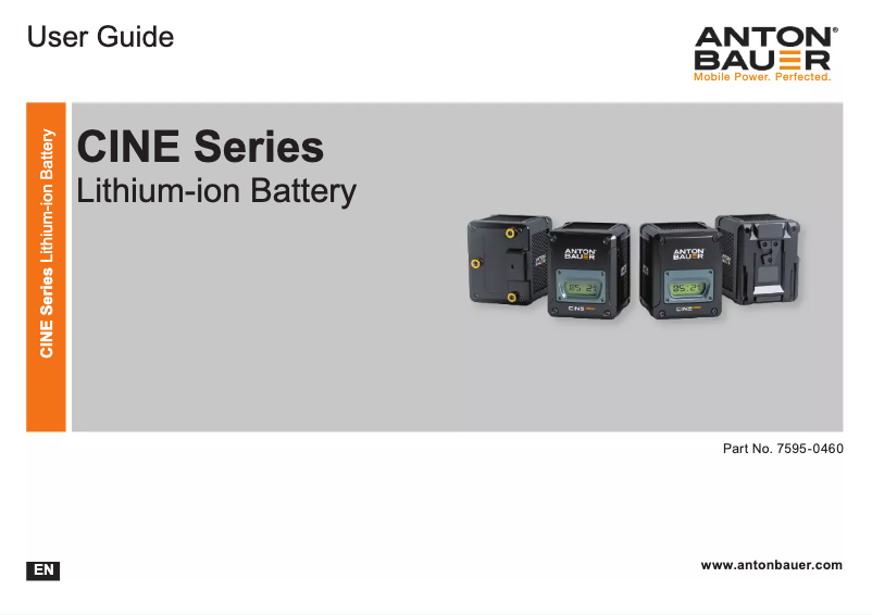 Page n°1 - Manuel utilisateur Anton/Bauer CINE 90