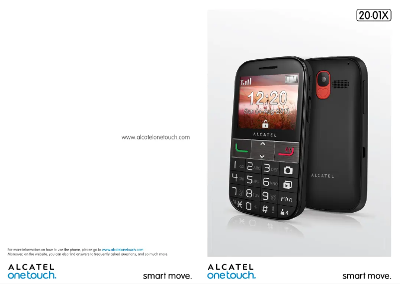Page 1 de la notice Manuel utilisateur Alcatel One Touch 2001X