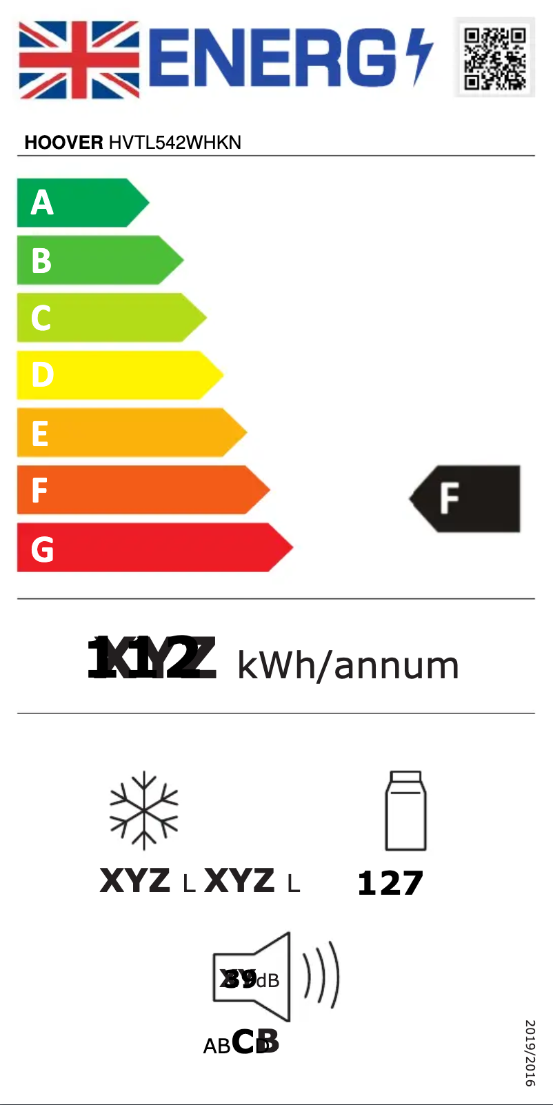 Image de la première page du manuel de l'appareil HVTL542WHKN
