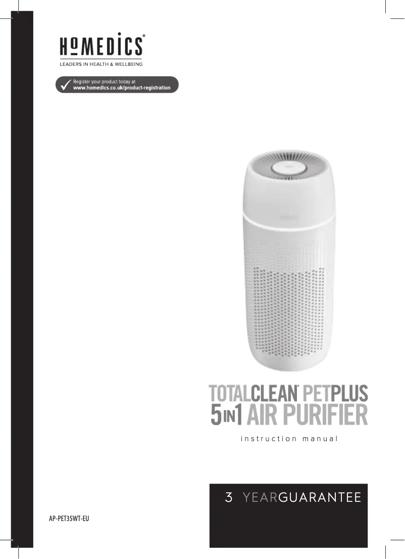 Página 1 del manual Manual de usuario Homedics TotalClean PetPlus AP-PET35-WT
