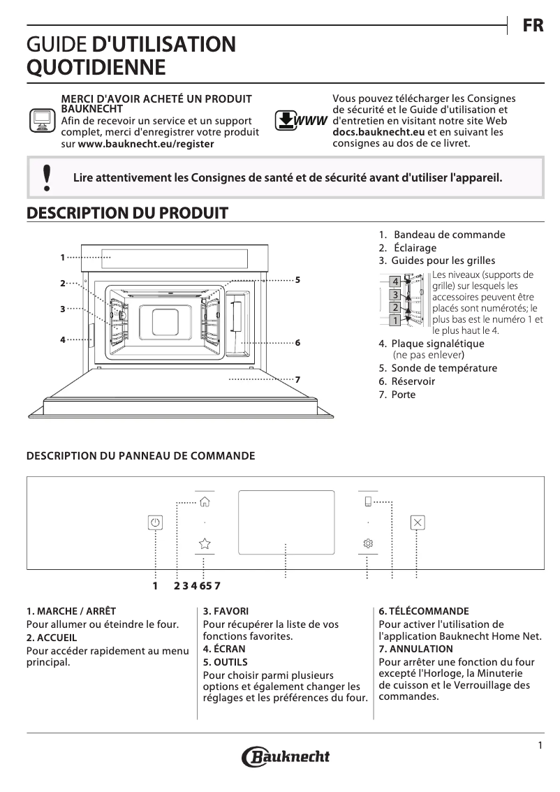 Página 1 del manual Manual de uso y mantenimiento Bauknecht ECSK9 P845 PT
