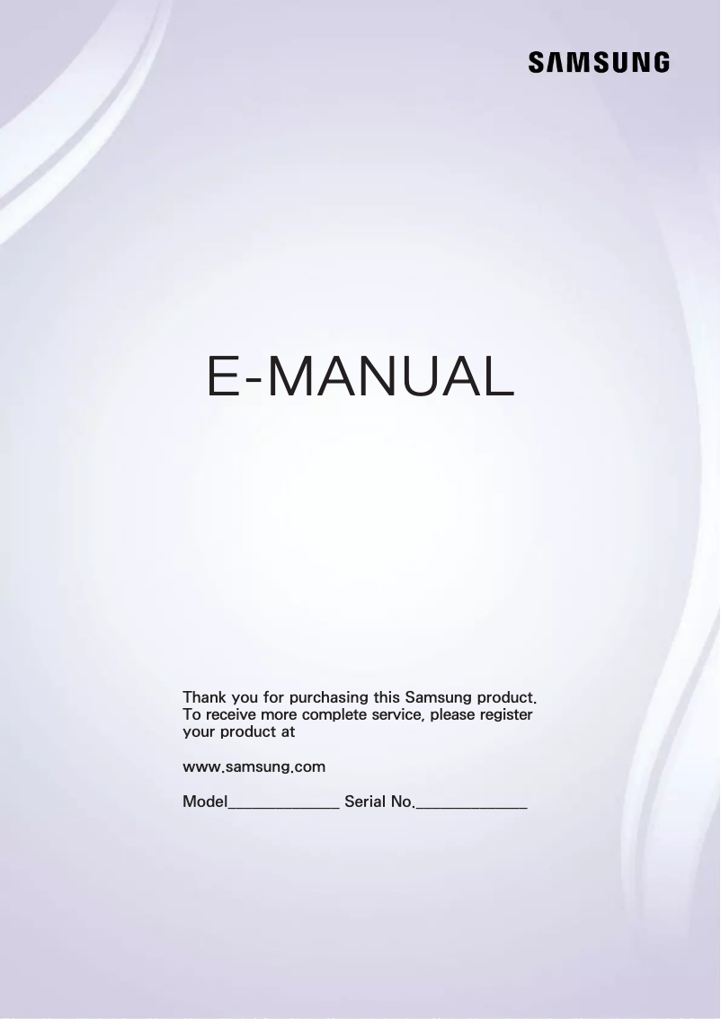 Page 1 de la notice Manuel utilisateur Samsung UN55H6800AF