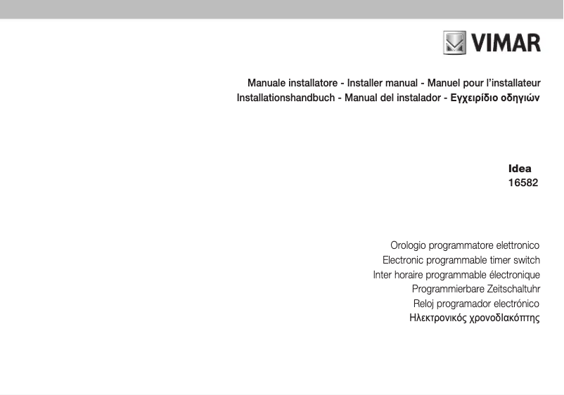 Page 1 de la notice Manuel utilisateur Vimar 16582.B