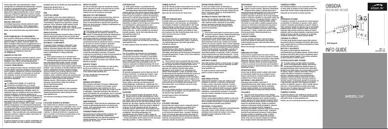 Page 1 de la notice Manuel utilisateur Speed-Link Obsidia SL-610001-BK