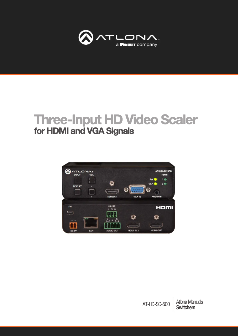 Página 1 del manual Manual de usuario Atlona AT-HD-SC-500