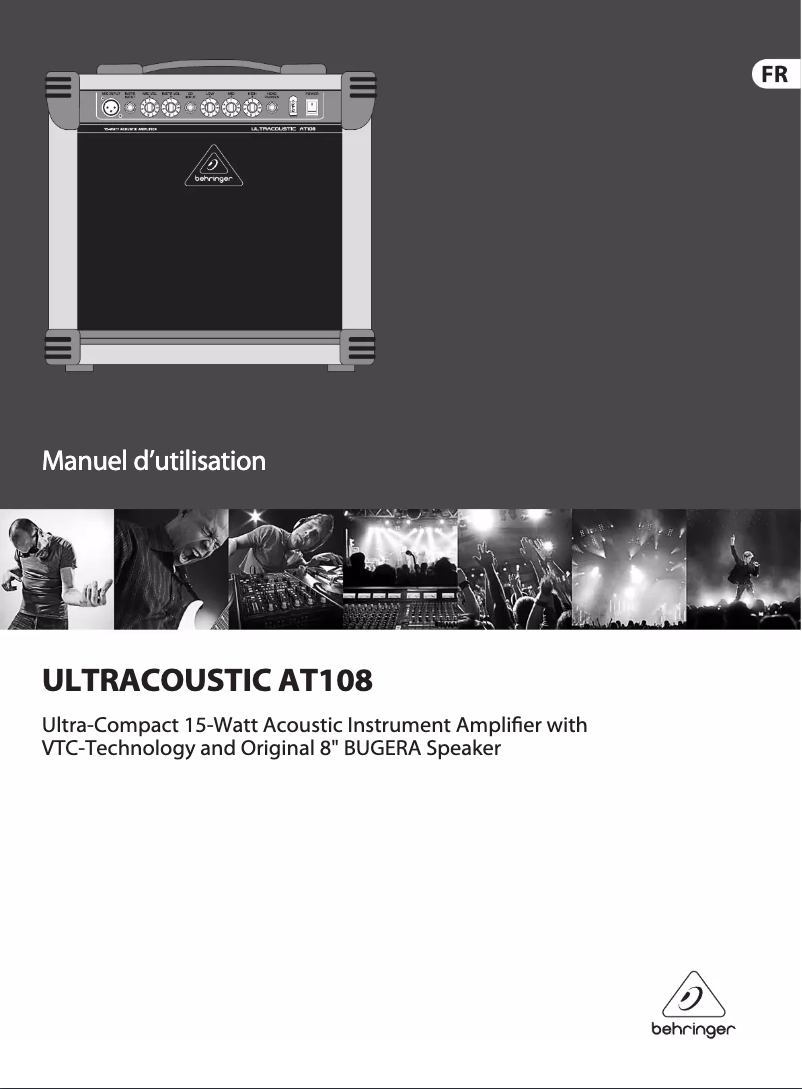 Page n°1 - Manuel utilisateur Behringer Ultracoustic AT108