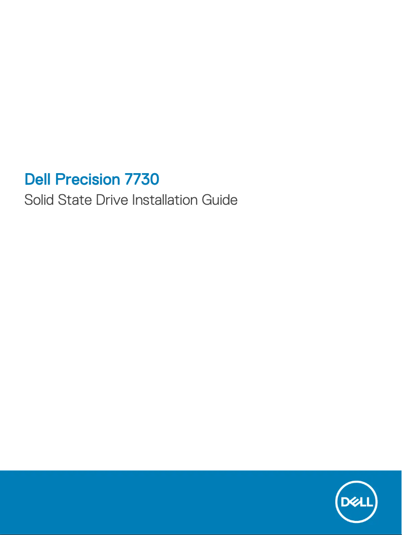 Page n°1 - Guide d'installation Dell Precision 7730