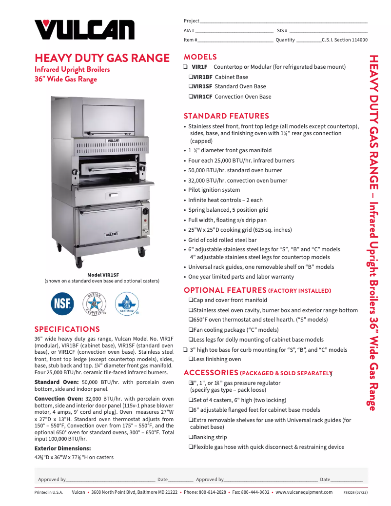 Image de la première page du manuel de l'appareil VIR1CF