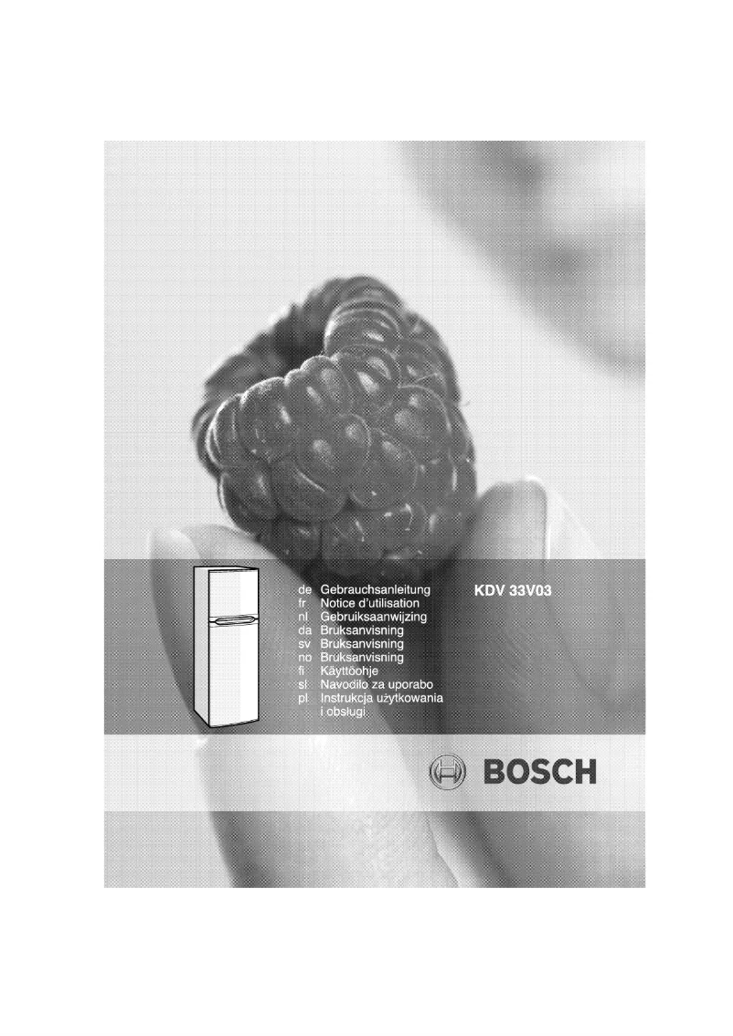 Page 1 de la notice Manuel utilisateur Bosch KDV33V03