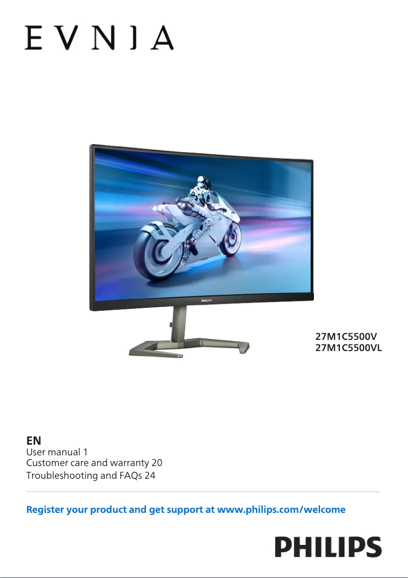 Página 1 del manual Manual de usuario Philips Evnia 27M1C5500VL