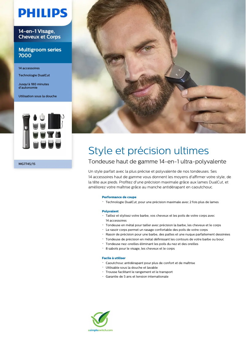 Página 1 del manual Manual de usuario Philips MG7745