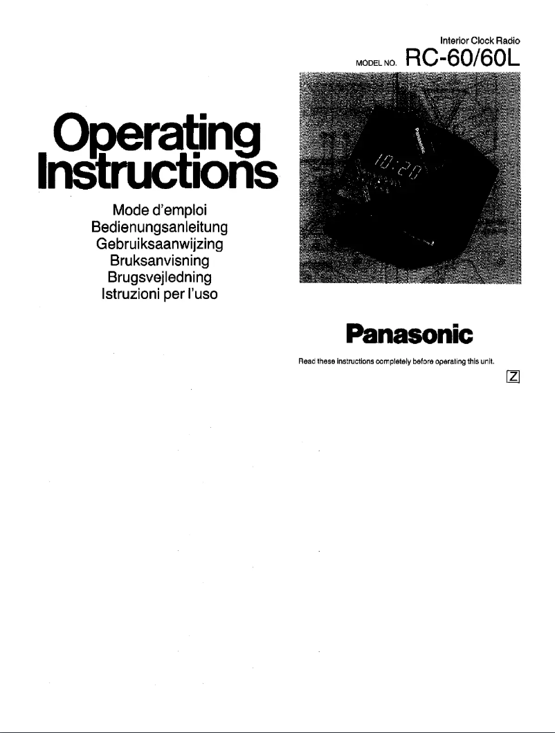 Página 1 del manual Manual de usuario Panasonic RC-60