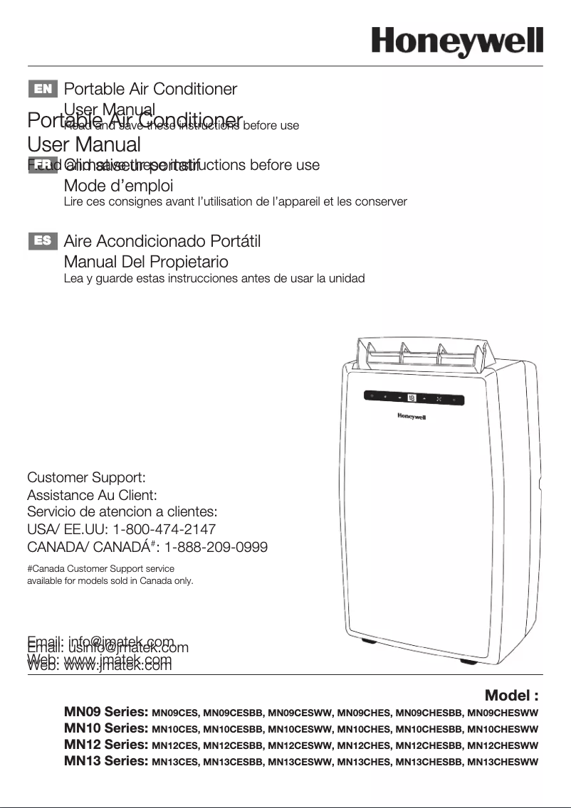 Page 1 de la notice Manuel utilisateur Honeywell MN10CES