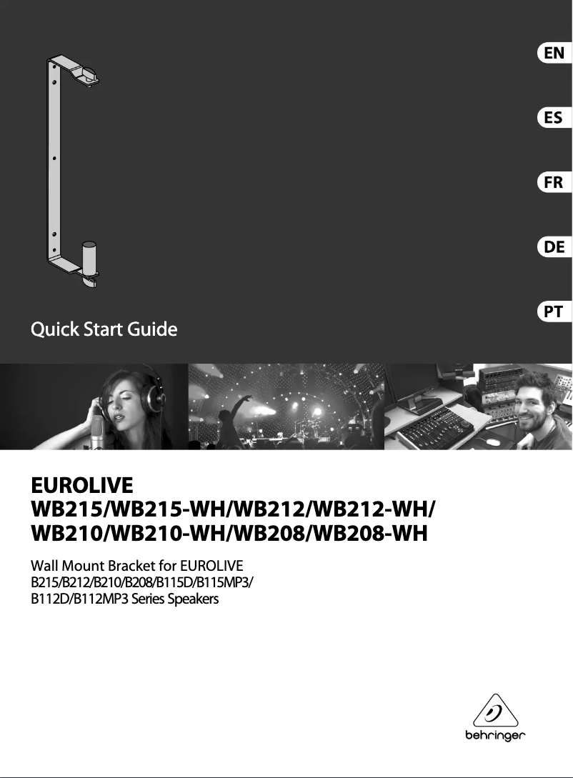 Page n°1 - Manuel utilisateur Behringer Eurolive WB215-WH