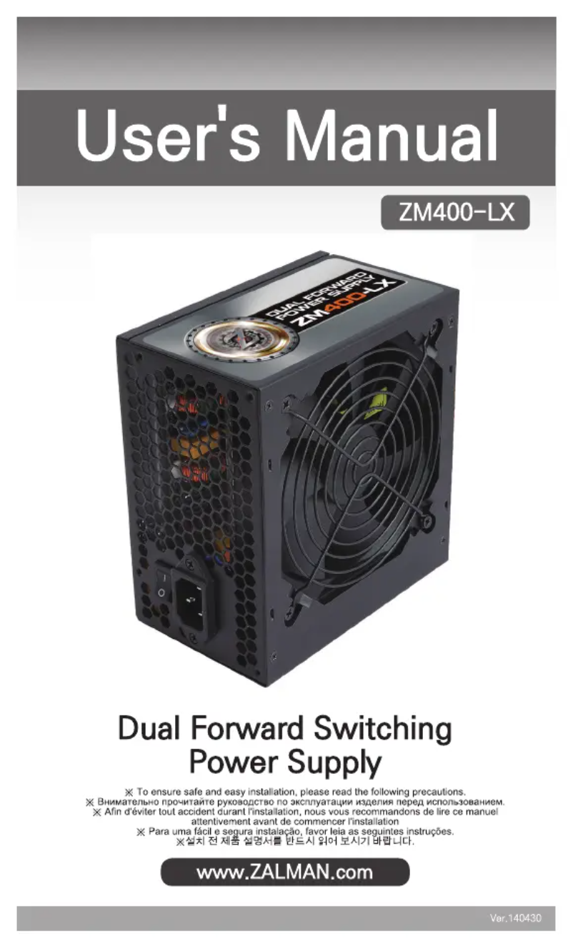 Page 1 de la notice Manuel utilisateur Zalman ZM400-LX