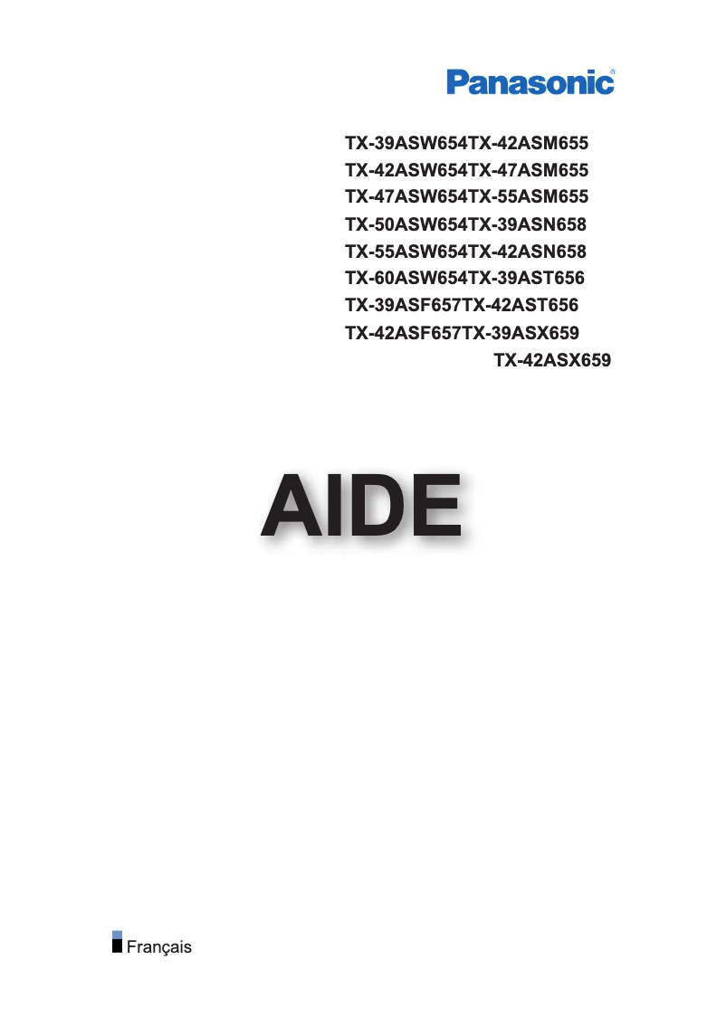 Image de la première page du manuel de l'appareil TX-47ASW654
