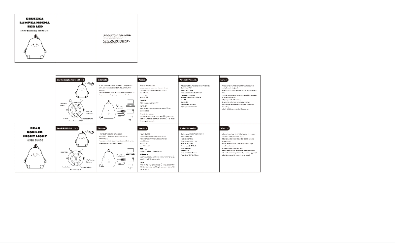 Page n°1 - Manuel utilisateur Ecolight MW20542