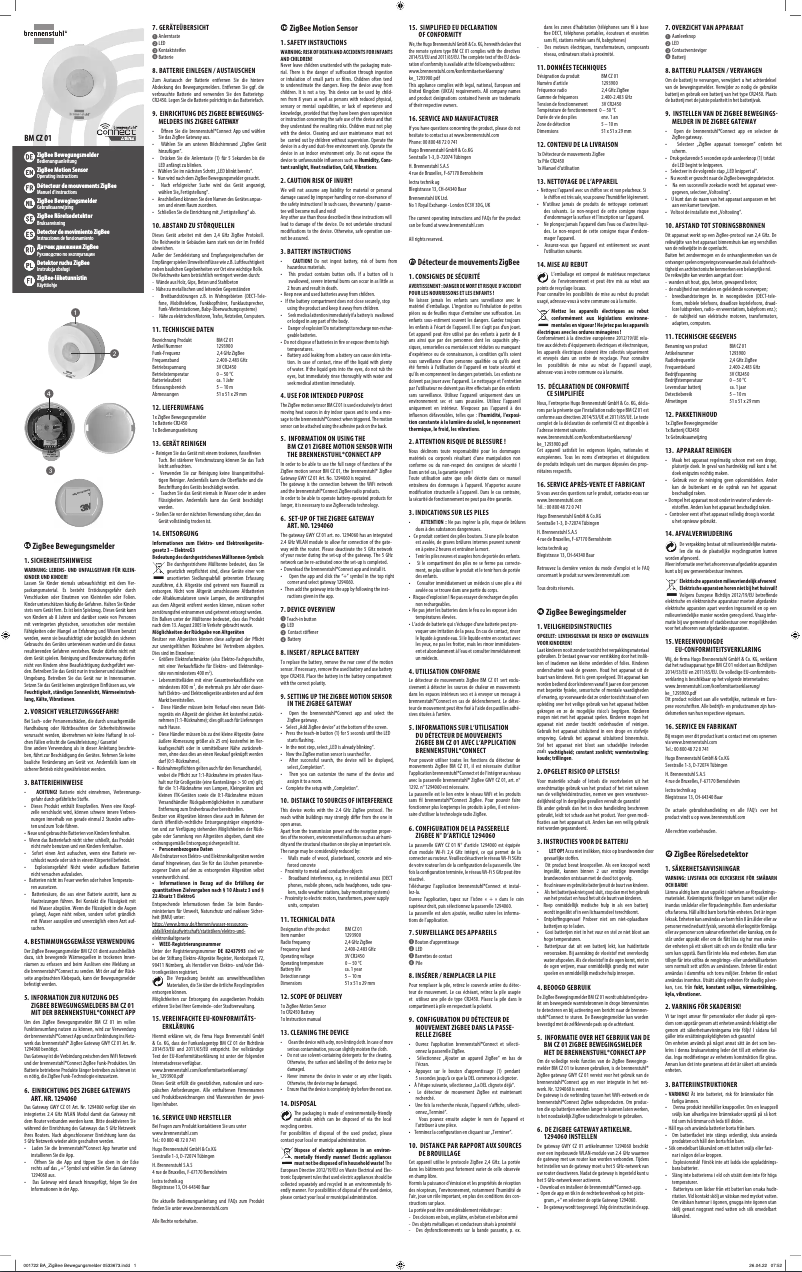 Image de la première page du manuel de l'appareil Connect Zigbee BM CZ 01