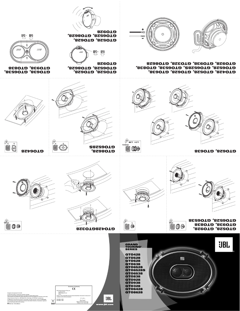 Page n°1 - Manuel utilisateur JBL GTO8628