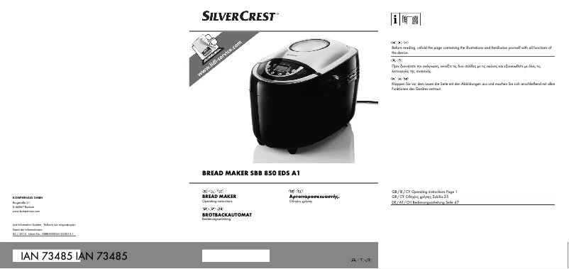 Página 1 del manual Manual de usuario SilverCrest SBB 850 EDS A1
