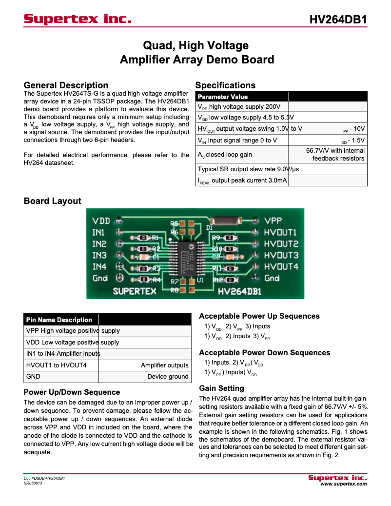 Página 1 del manual Manual de usuario Microchip HV264DB1