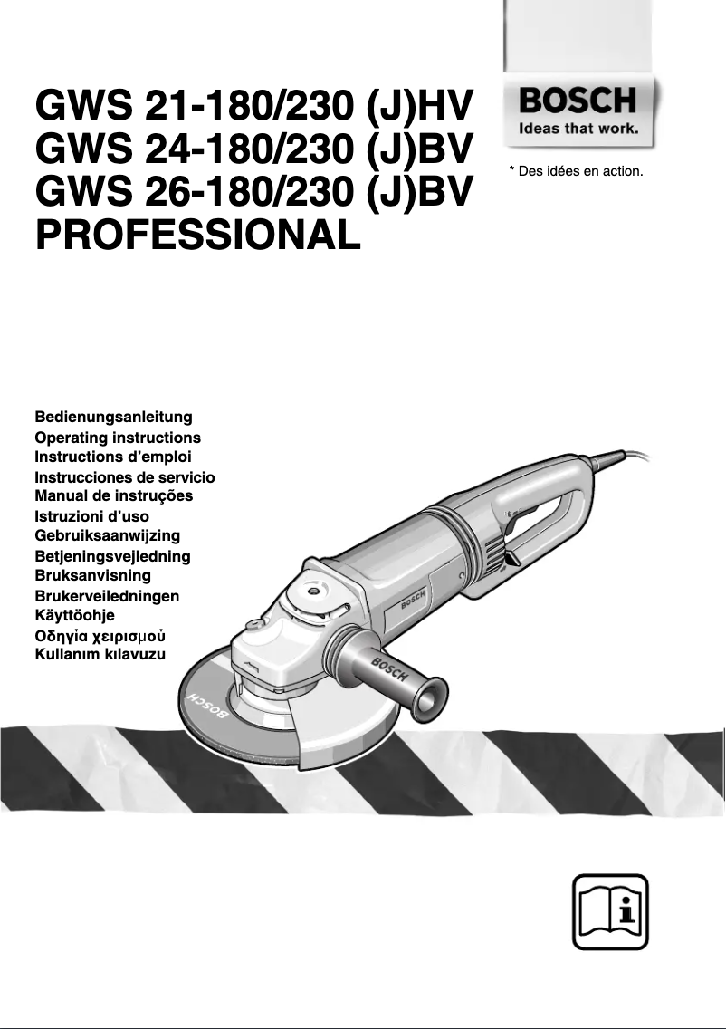 Image de la première page du manuel de l'appareil GWS 24-180 JBV Professional
