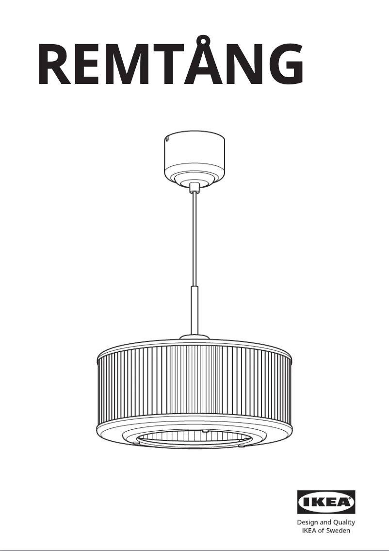 Imagen de la primera página del manual del dispositivo REMTÅNG 005.664.23