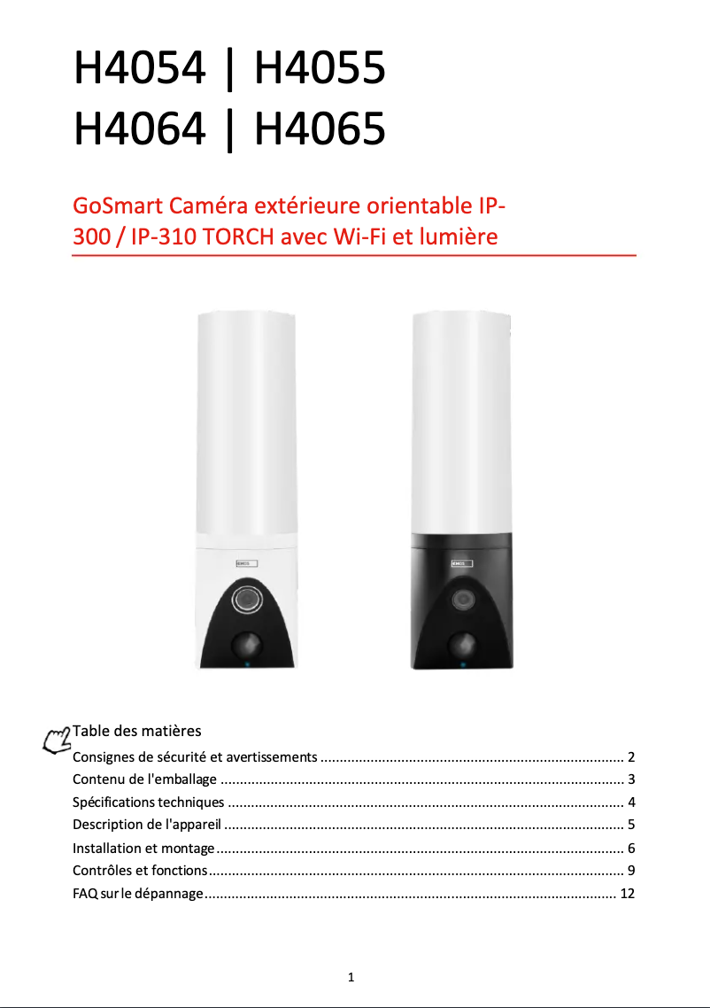 Image de la première page du manuel de l'appareil H4065