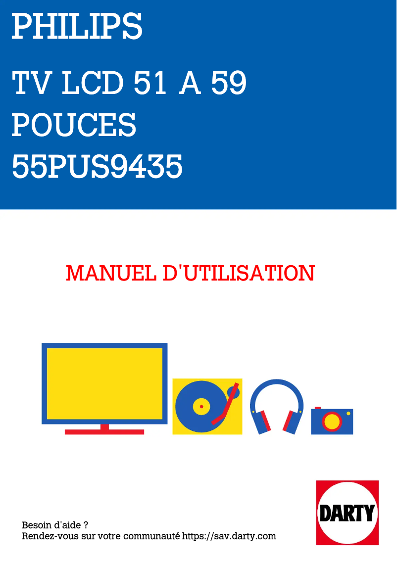 Page 1 de la notice Manuel utilisateur Philips 55PUS9435