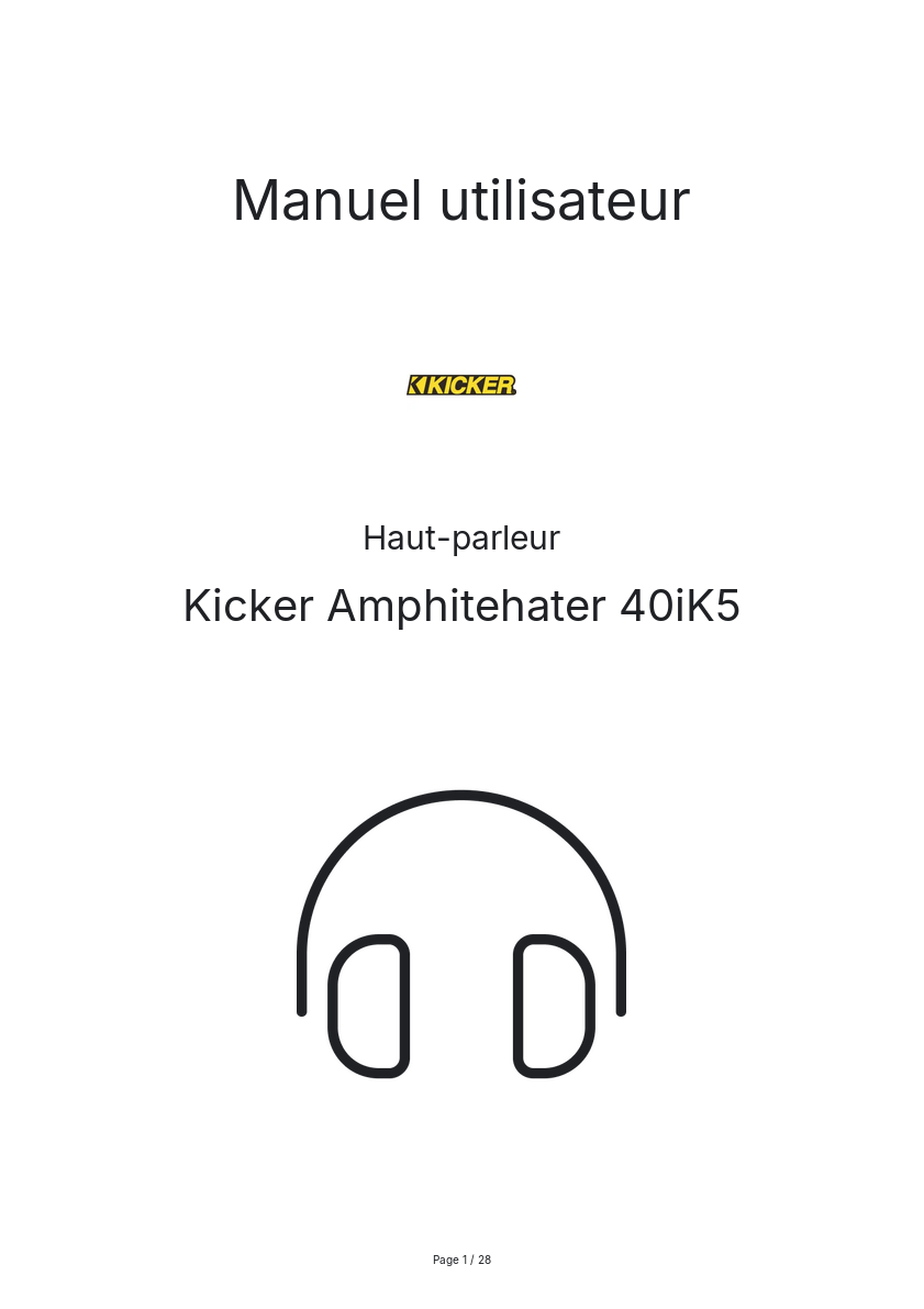 Image de la première page du manuel de l'appareil Amphitehater 40iK5