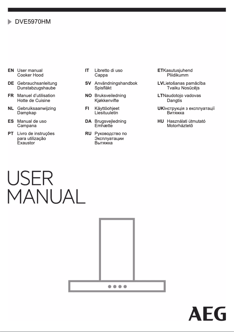 Page 1 de la notice Manuel utilisateur AEG DVE5970H
