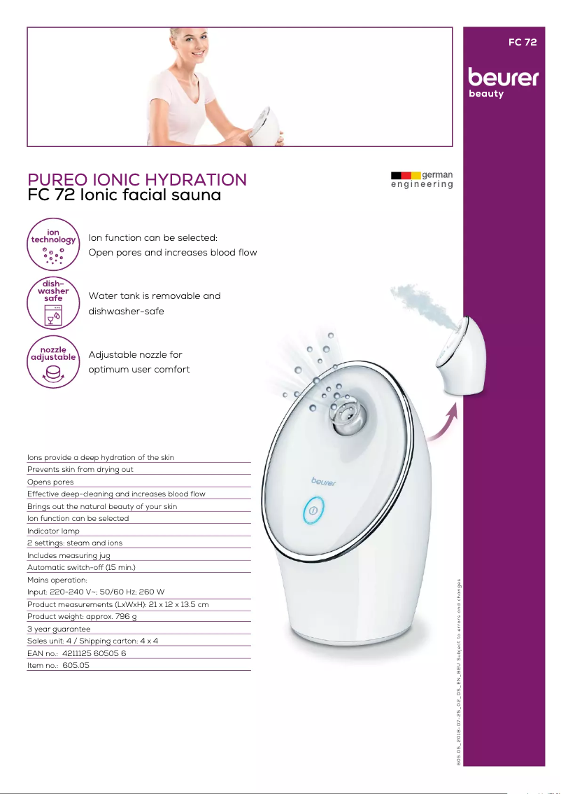 Image de la première page du manuel de l'appareil FC 72