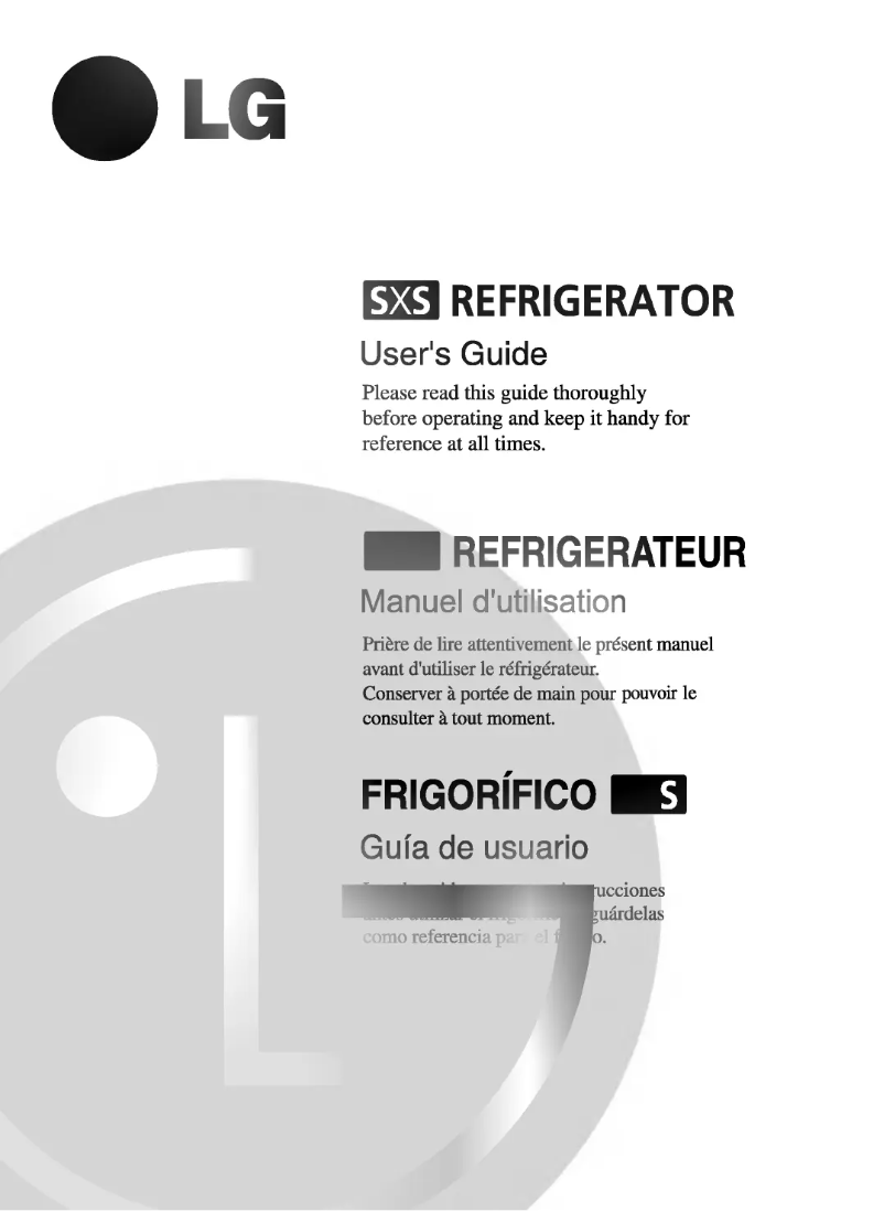 Page 1 de la notice Manuel utilisateur LG GR-B207DBC