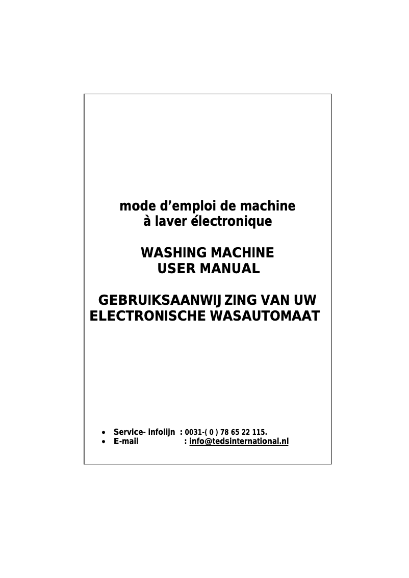 Page n°1 - Manuel utilisateur Whiteline WT 1082
