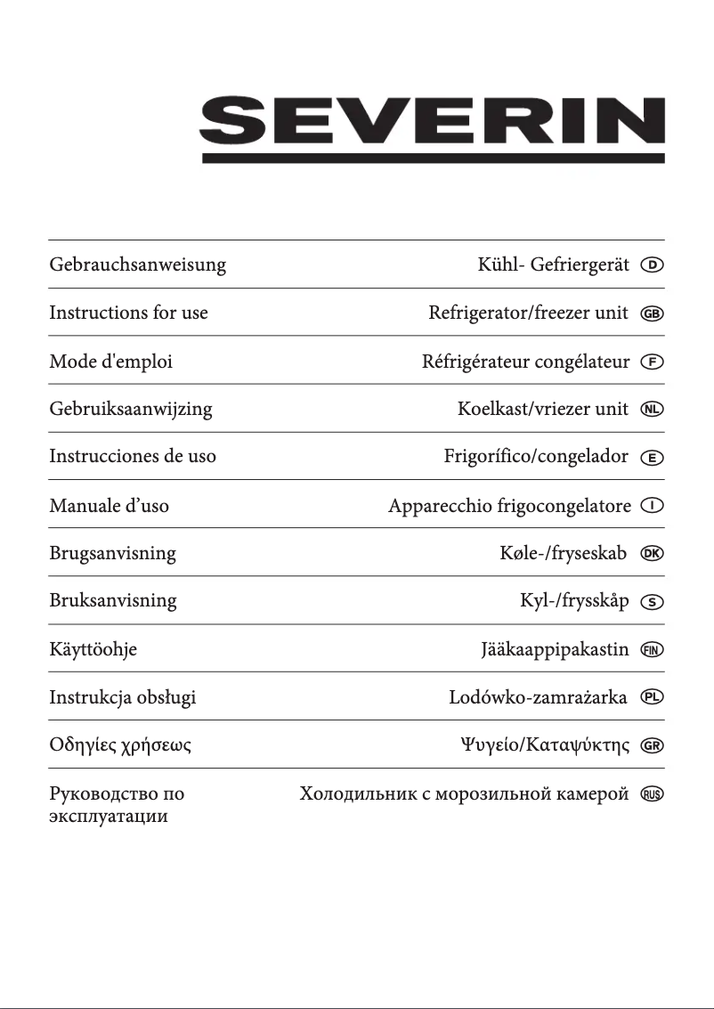 Página 1 del manual Manual de usuario Severin KS 9768