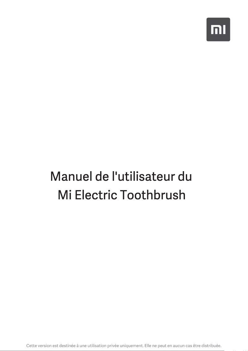 Image de la première page du manuel de l'appareil Mi Electric Toothbrush