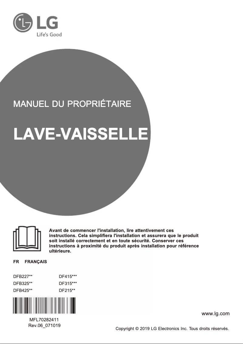 Image de la première page du manuel de l'appareil DF315FPS