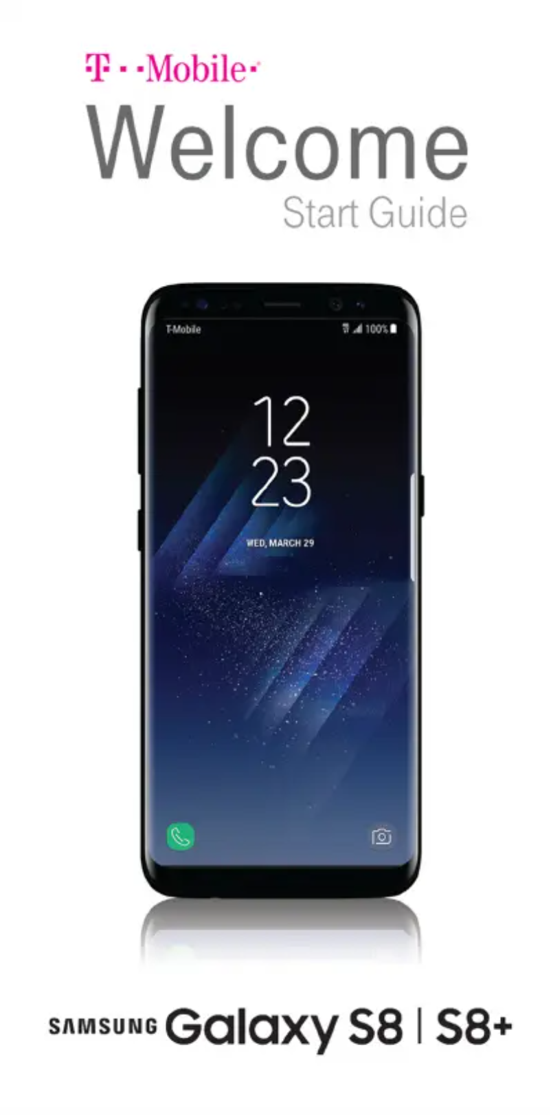 Page 1 de la notice Guide de démarrage rapide Samsung Galaxy S8