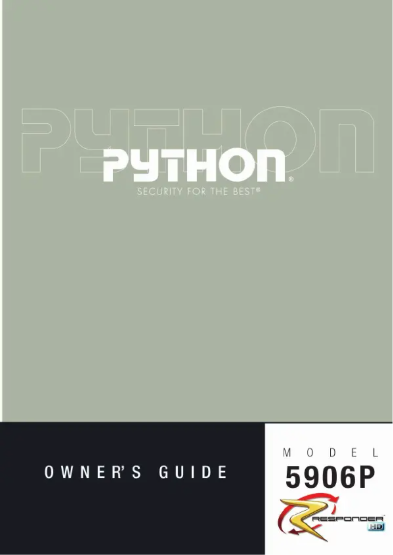 Page n°1 - Manuel utilisateur Python 7654P